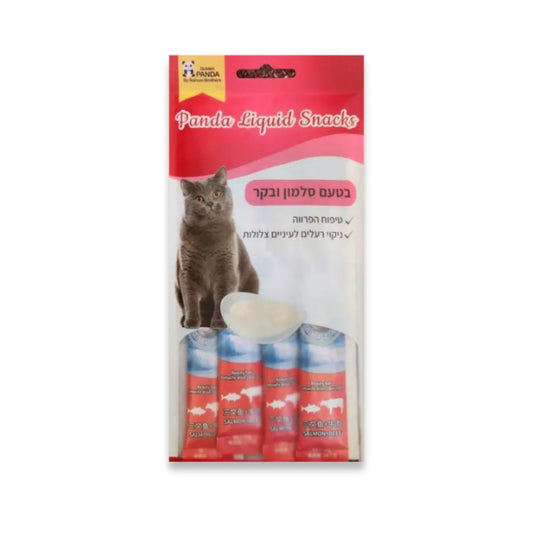 Golden Panda חטיף שלוקים לחתולים בטעם סלמון ובקר 60 גרם גולדן פנדה