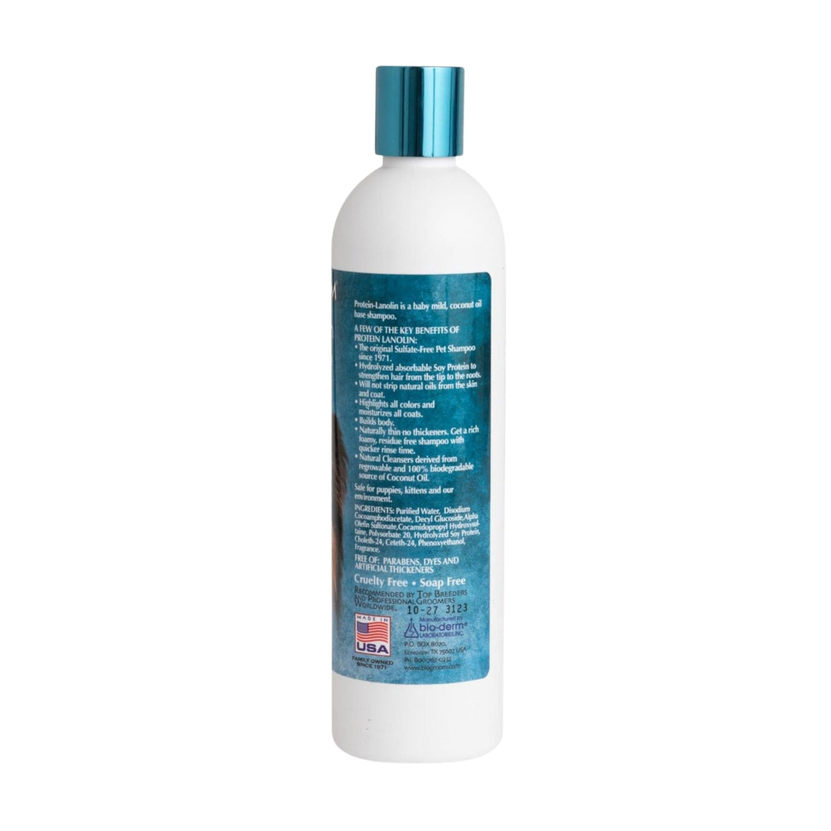 Bio-Groom ביוגרום שמפו לכלבים וחתולים עם חלבון סויה ולנולין 355 מ״ל