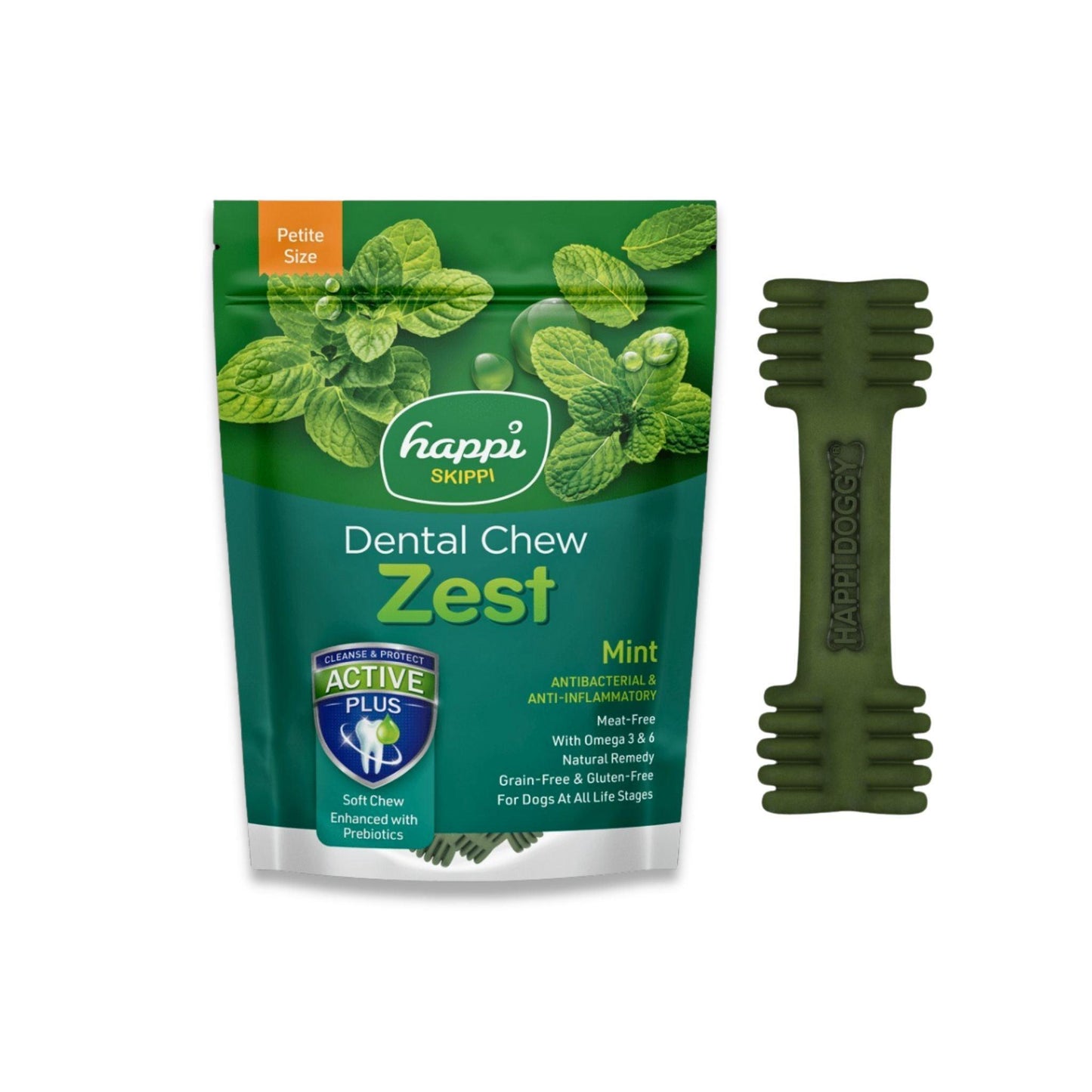 Happi Doggy - Лакомство для зубов Happi Doggy мятное для крупных собак 6 шт 150 г