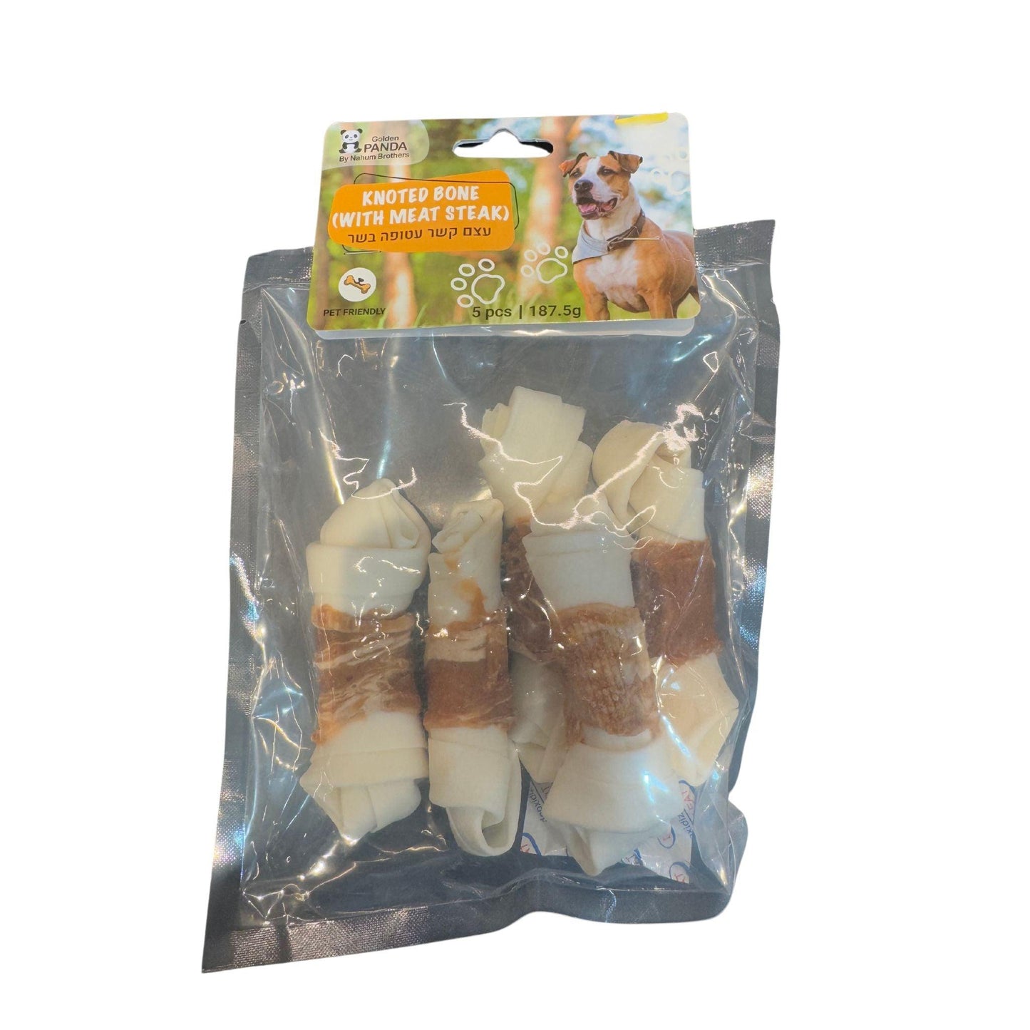 Golden Panda Meat-Wrapped Knotted Bones for Dogs 187 grams