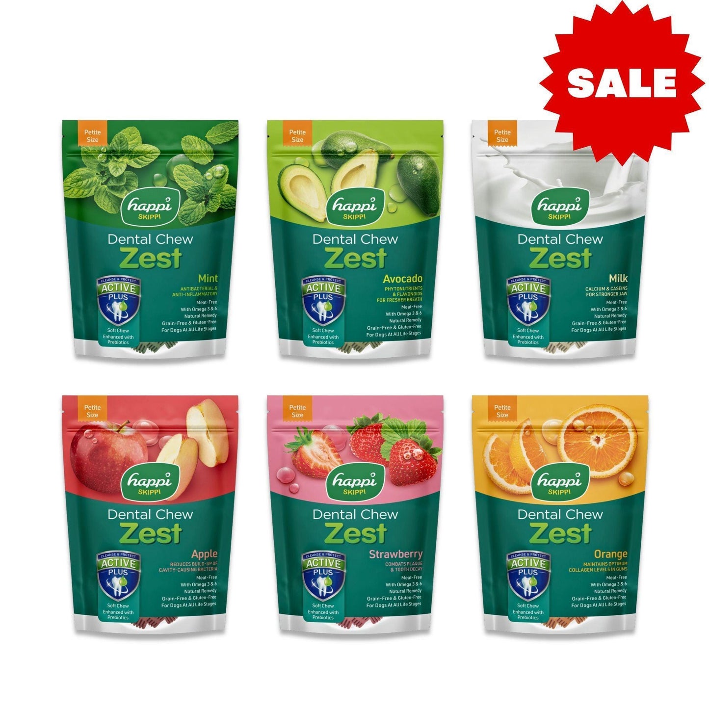 Happi Doggy - Happy Doggy Dental Snack Sale for Dogs 3 Packs 150 Grams