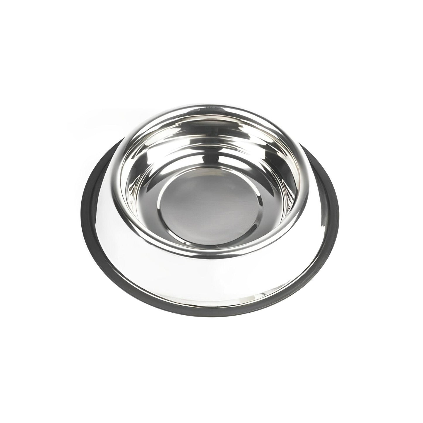 קערת אוכל ומים מנירוסטה עם בסיס מונע החלקה לכלבים וחתולים מידה קטנה