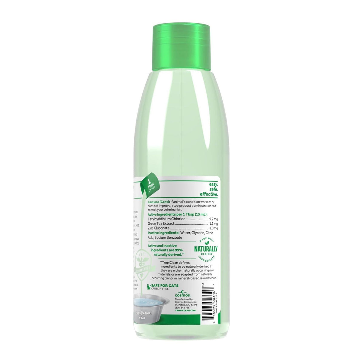 TropiClean טרופיקלין מי פה לכלבים תוסף למי שתייה 236 מ״ל