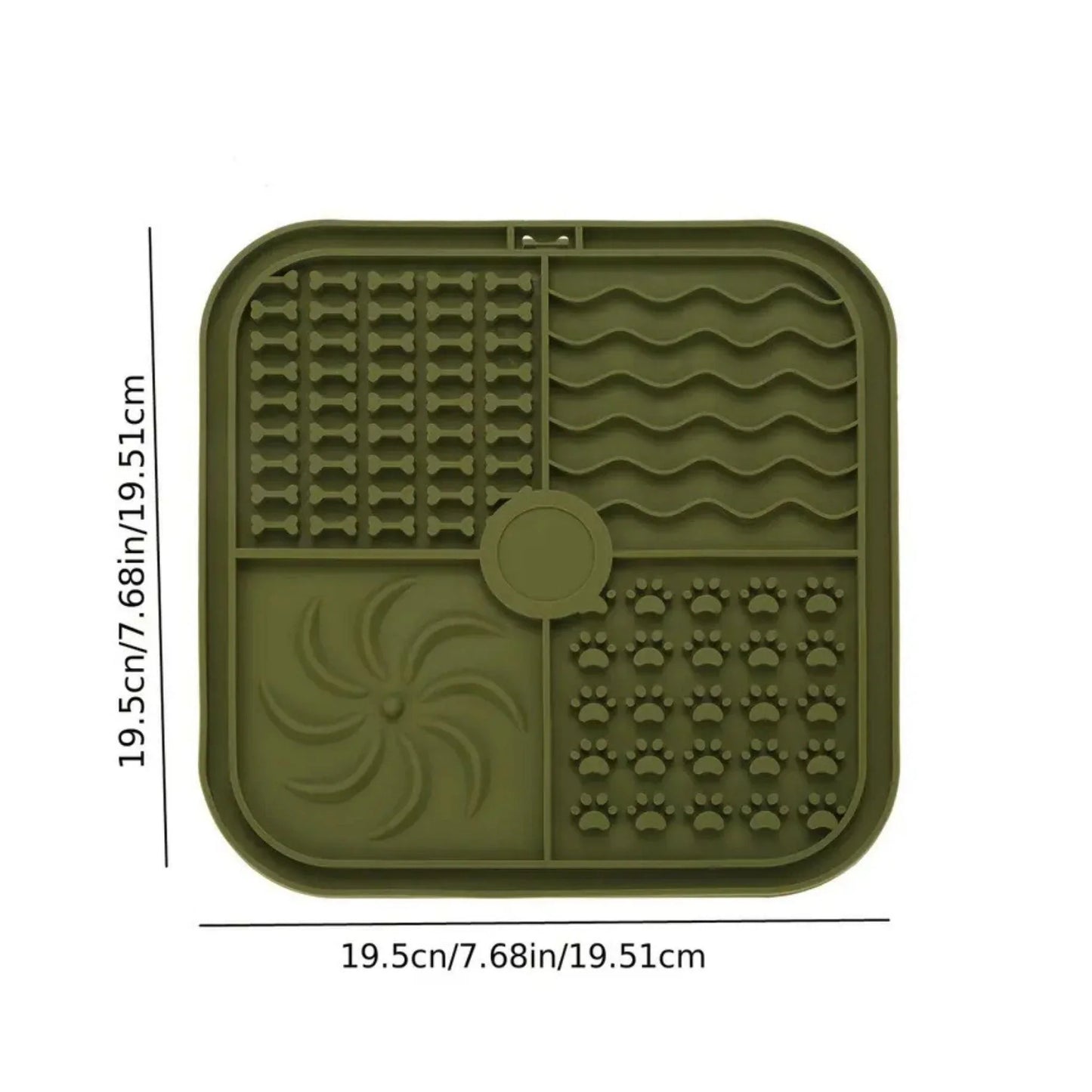 משטח ליקוק לכלבים להאכלה איטית לכלבים נגד החלקה צבע אפור