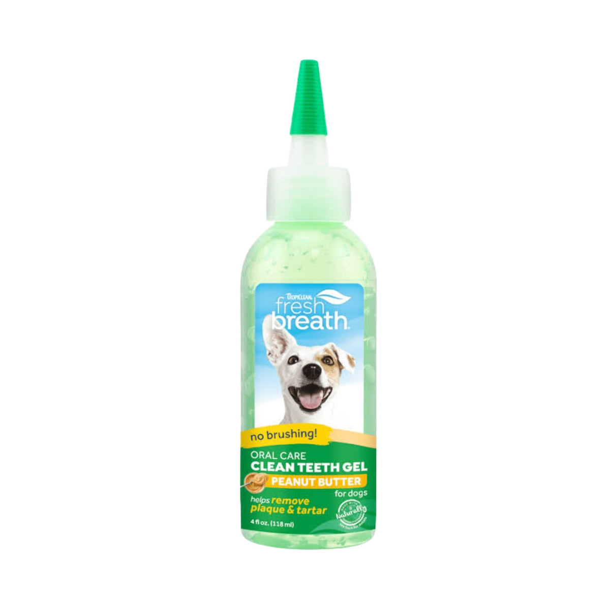 TropiClean טרופיקלין ג׳ל לניקוי שיניים לכלבים בטעם חמאת בוטנים 118 מ״ל