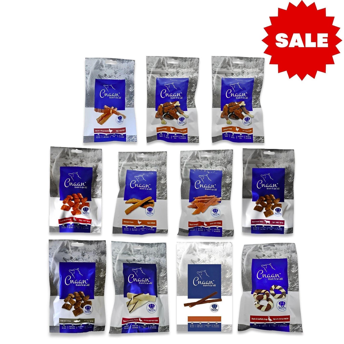 Cnaan Распродажа закусок для собак 12 за 109 шекелей 100 г