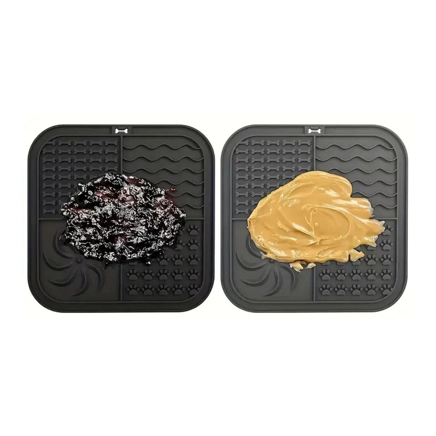 משטח ליקוק לכלבים להאכלה איטית לכלבים נגד החלקה צבע אפור