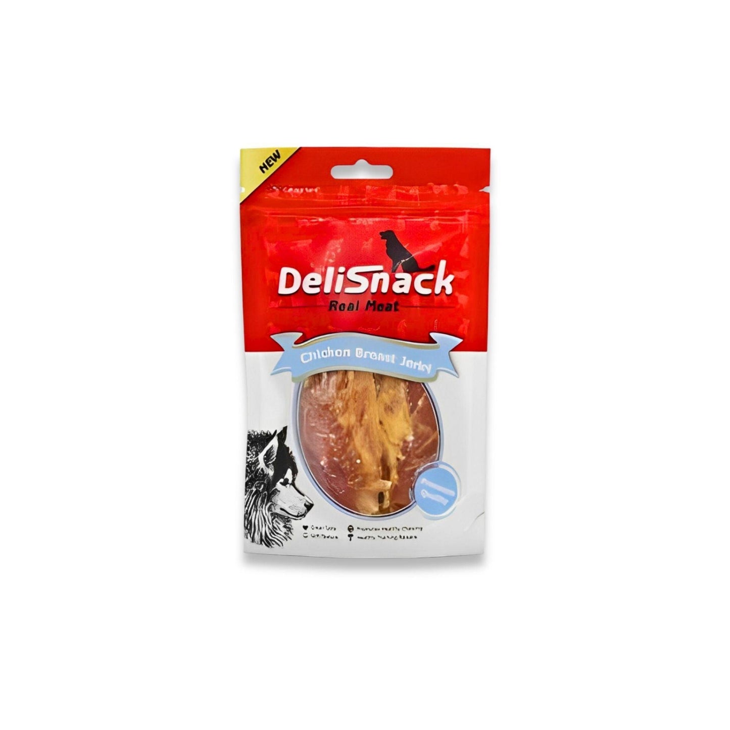 DeliSnack דליסנק חטיף לכלב חזה עוף 80 גרם