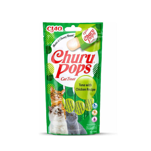 INABA - Churu Pops חטיף צ'ורו פופס טונה ועוף 60 גרם