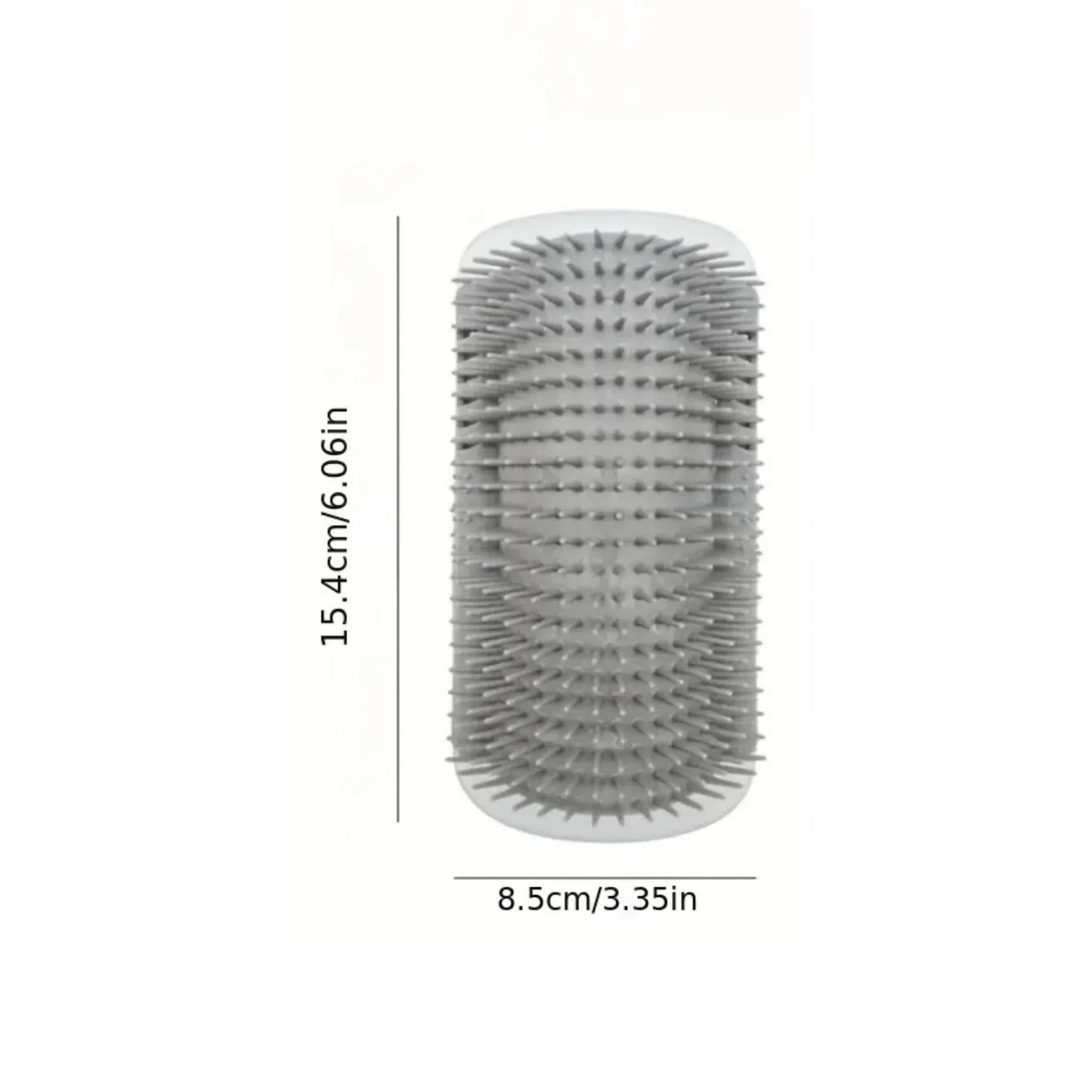 Wall-mounted massage brush for cats with comb