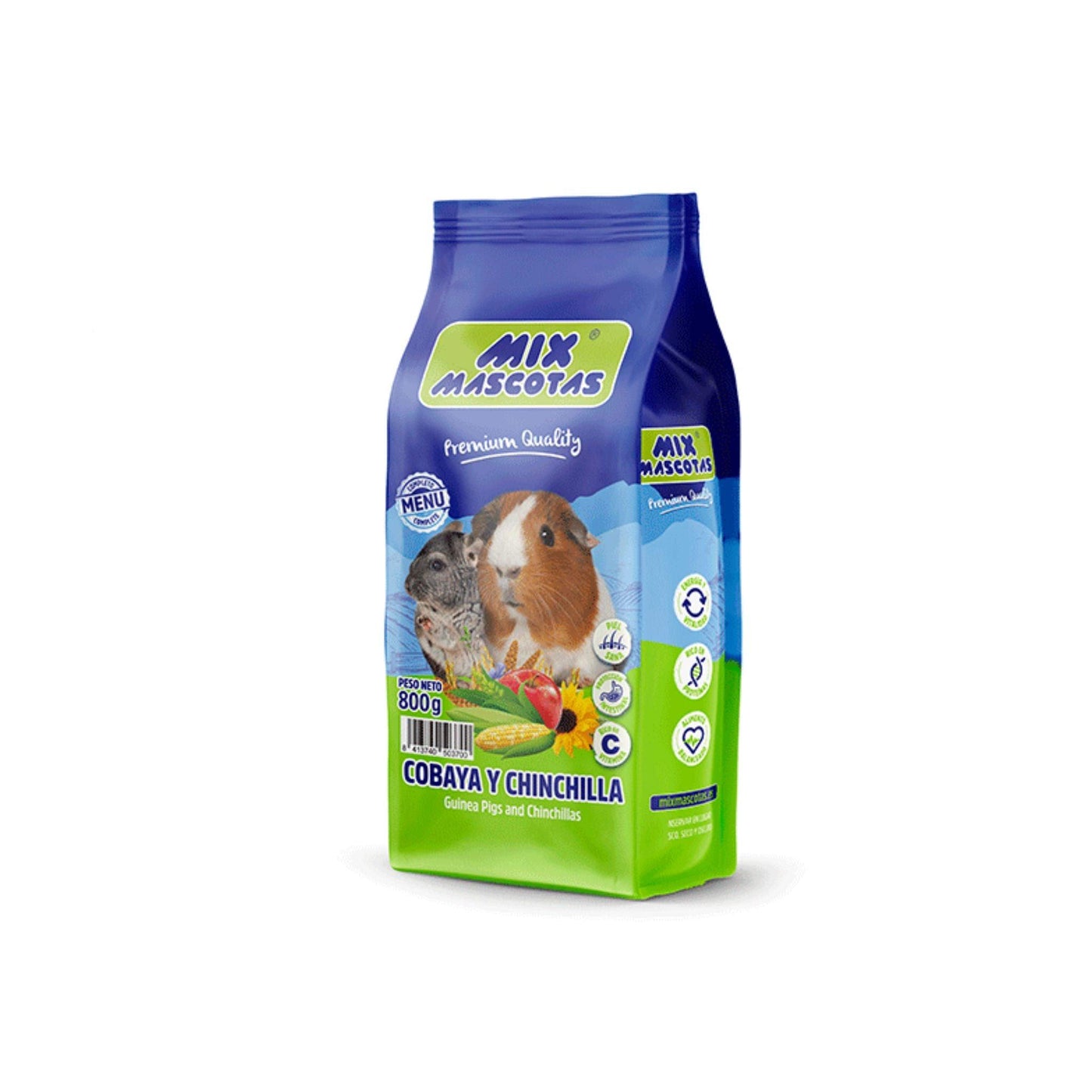 MixMascotas מזון לשרקן וצ’ינצ’ילה 800 גרם