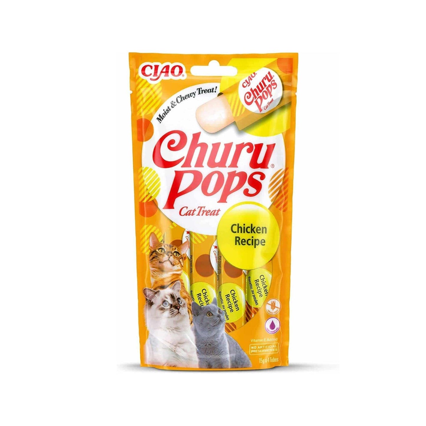 INABA - Churu Pops חטיף צ'ורו פופס עוף 60 גרם