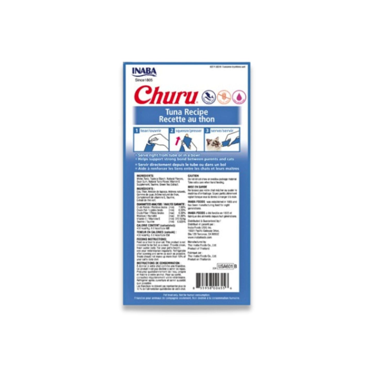 INABA - Churu חטיף צ'ורו לחתול טונה 56 גרם