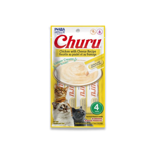 INABA - Churu חטיף צ'ורו לחתול עוף וגבינה 56 גרם