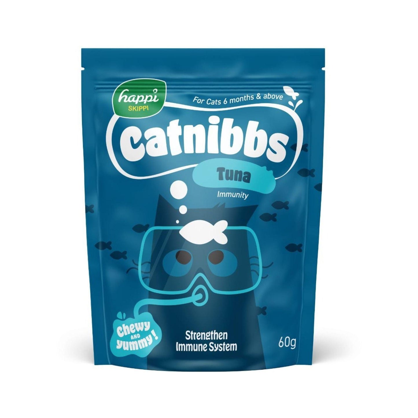 HAPPI SKIPPI - הפי סקיפי חטיף לחתול טונה 60 גרם