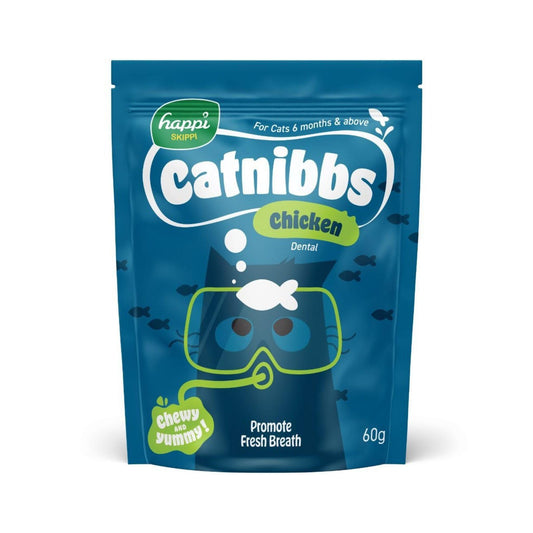 HAPPI SKIPPI - הפי סקיפי חטיף לחתול עוף דנטלי 60 גרם