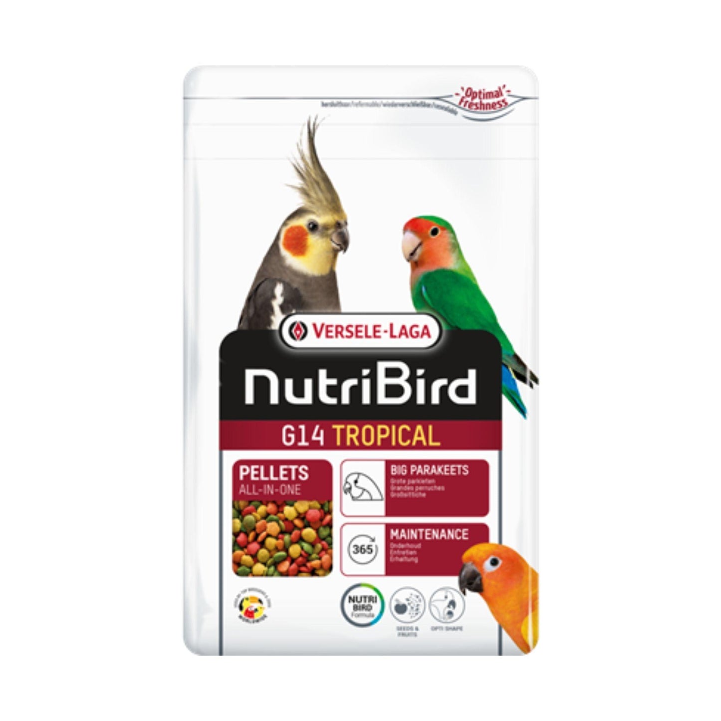 VERSELE LAGA G14 ורסלה לגה כופתיות לקוקטיילים וציפורי אהבה טרופי 1 ק”ג