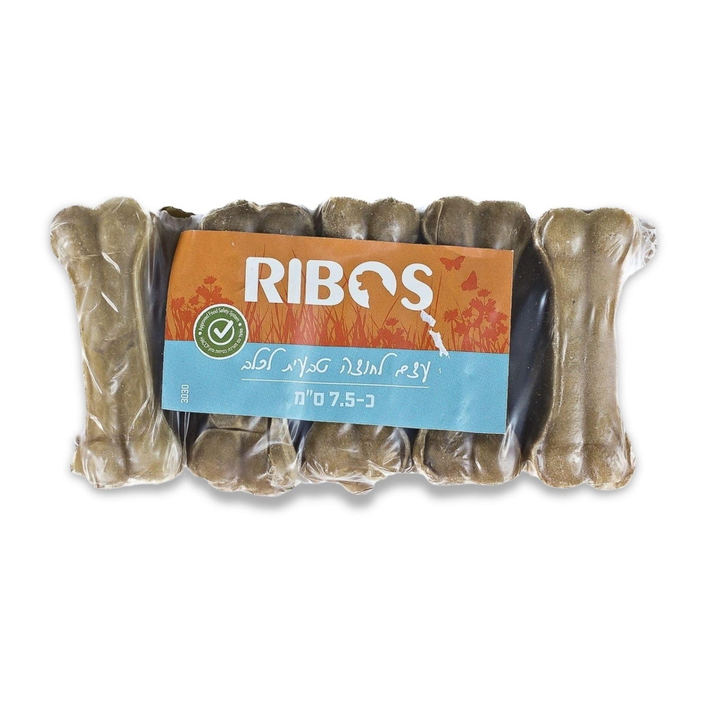 RIBOS - Ribos Natural Pressed Bone for Dogs 7.5 cm 10 units