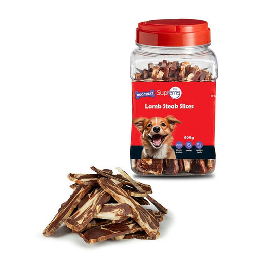 Supreme Dog - Supreme Dog Dog Snack Slices Lamb Steak 600 grams