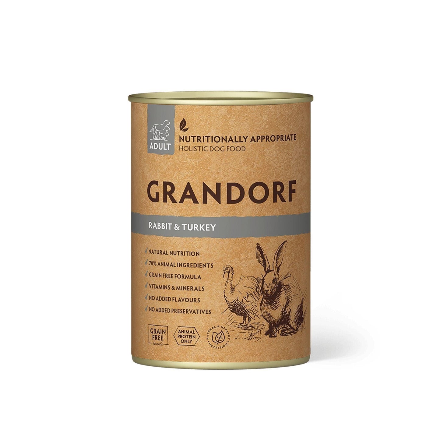 GRANDORF גרנדורף שימורי 400 גרם לכלבים מבצע 6 ב 99₪