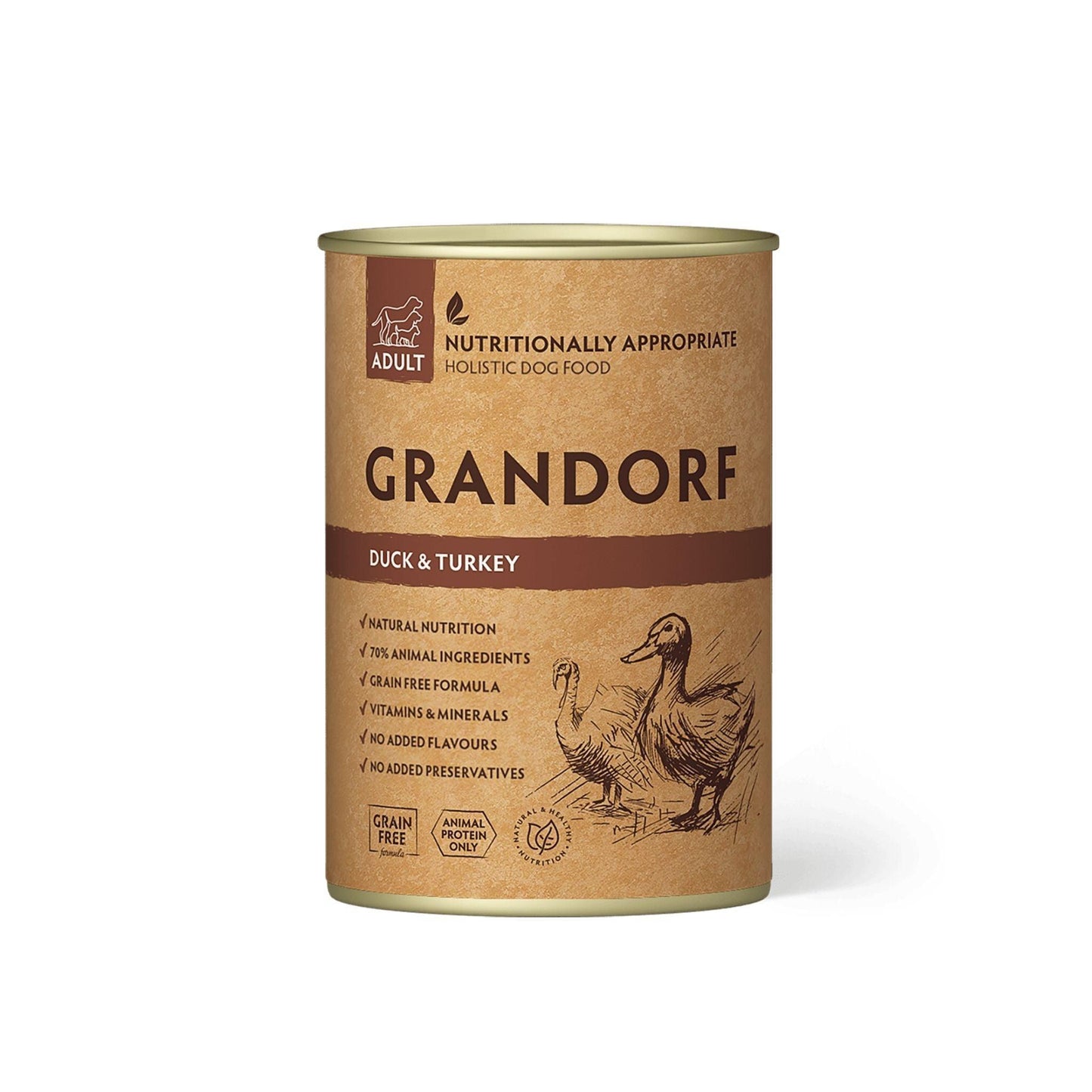 GRANDORF גרנדורף שימורי 400 גרם לכלבים מבצע 6 ב 99₪