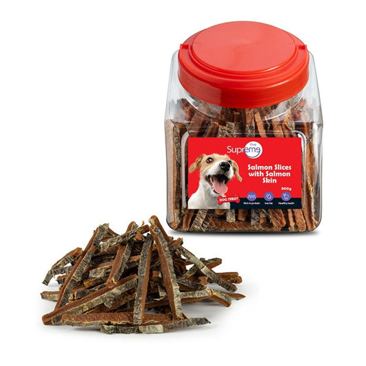 Supreme Dog - Supreme Dog Dog Snacks Salmon Slices with Skin 900 grams