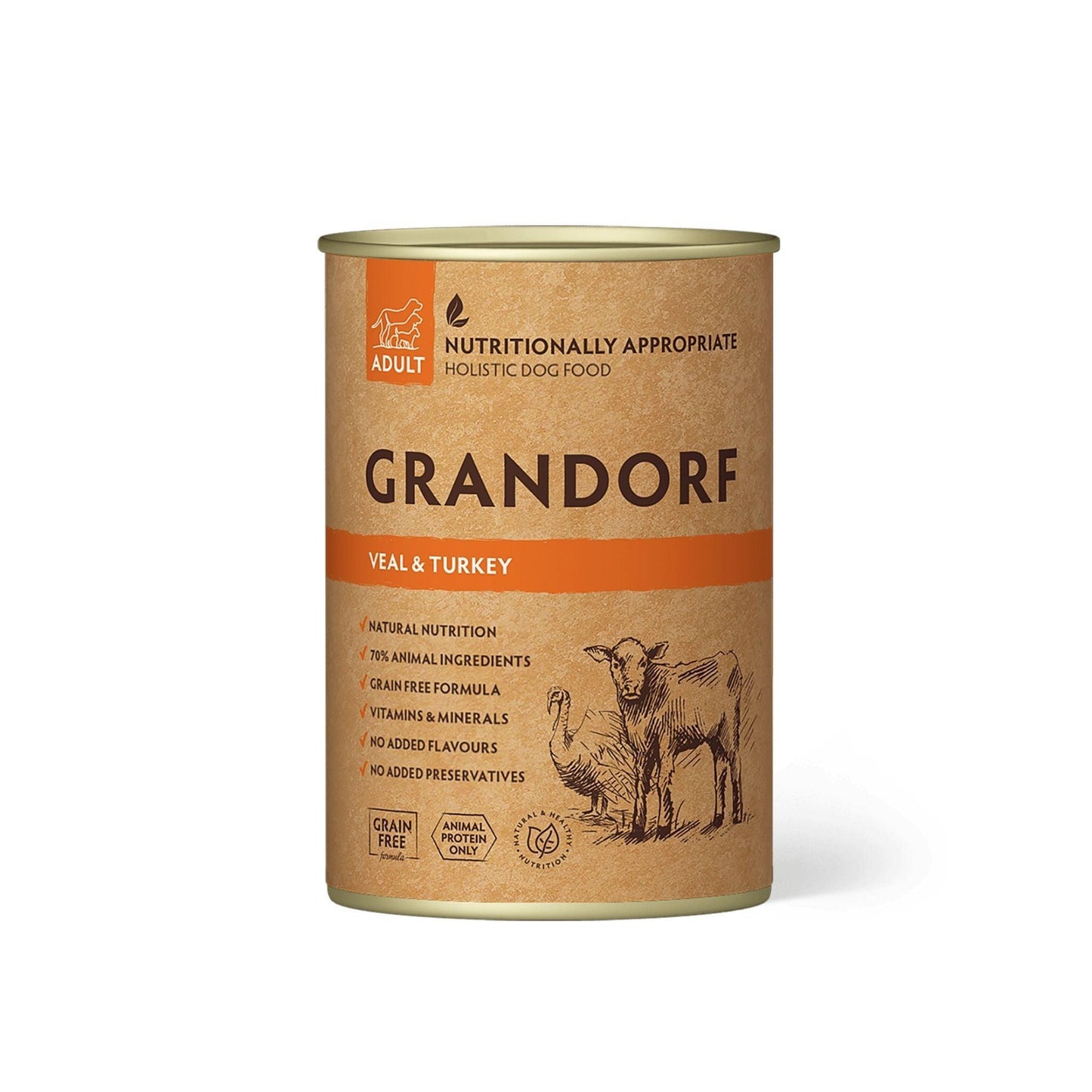 GRANDORF גרנדורף שימורי 400 גרם לכלבים מבצע 6 ב 99₪