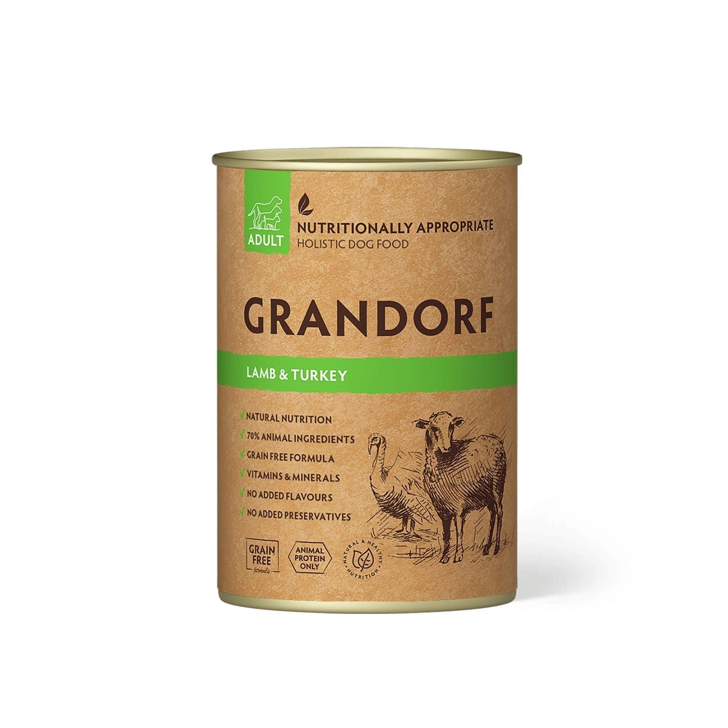 GRANDORF גרנדורף שימורי 400 גרם לכלבים מבצע 6 ב 99₪