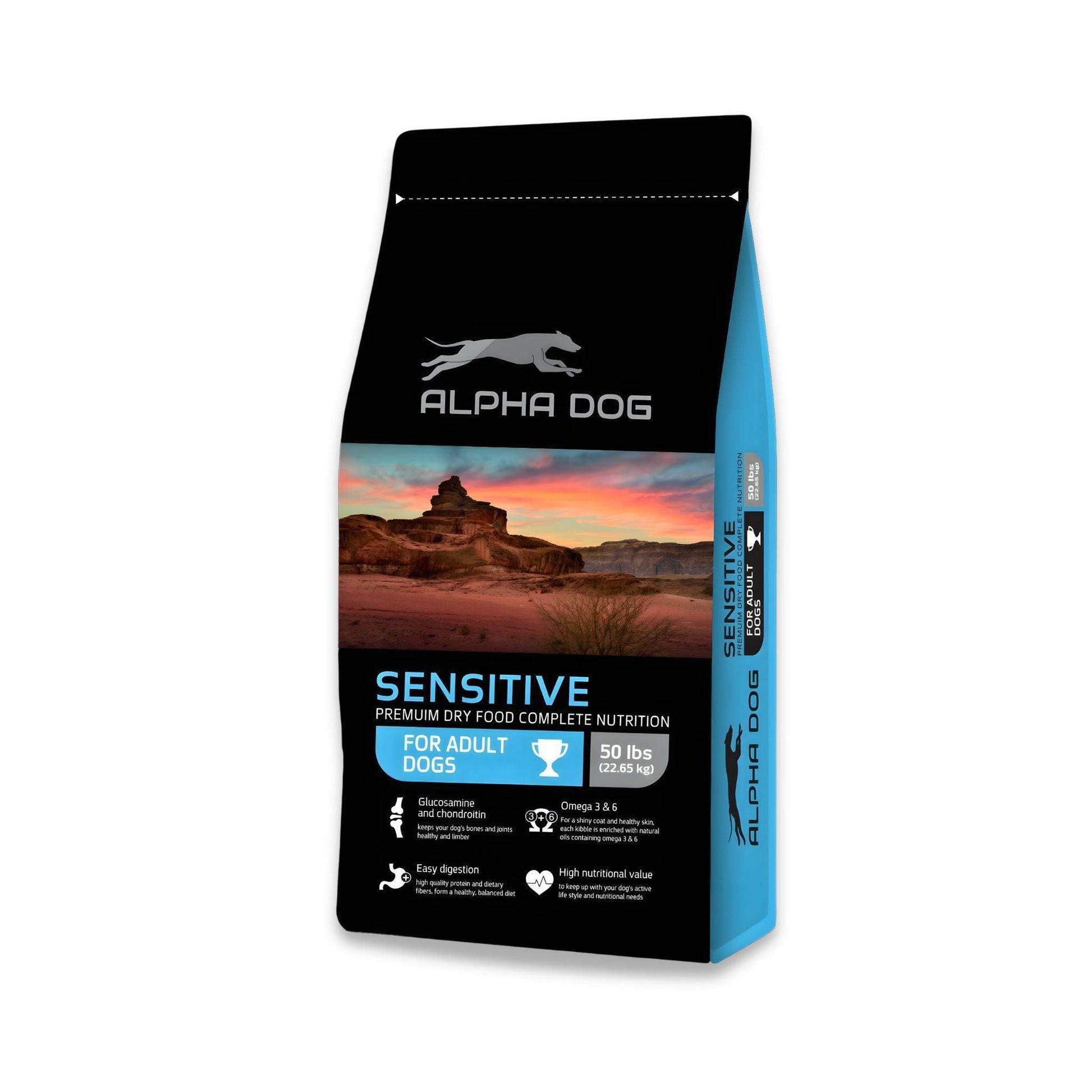 Alpha Dog Sensitive - אלפא דוג אוכל לכלבים סנסטיב דגים 22.6 ק"ג