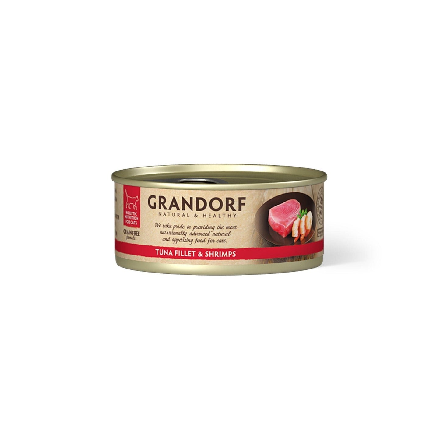 GRANDORF גרנדורף מעדן פילה טונה ושרימפס לחתולים בוגרים