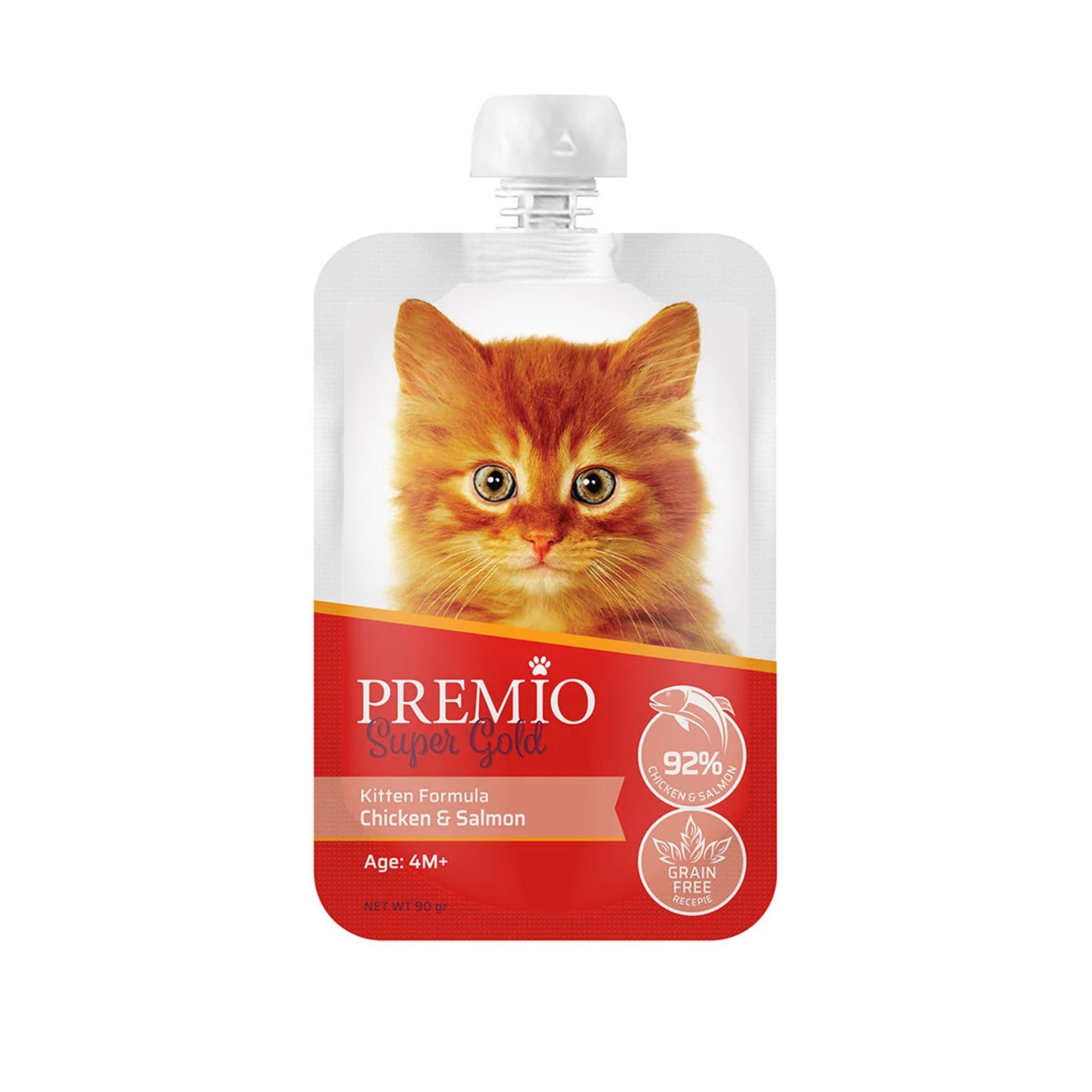 Premio פרמיו מחית עוף וסלמון לגורי חתולים 90 גרם
