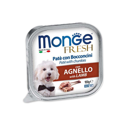 MONGE - מעדן לכלבים מונג' פרש פטה כבש 100 גרם