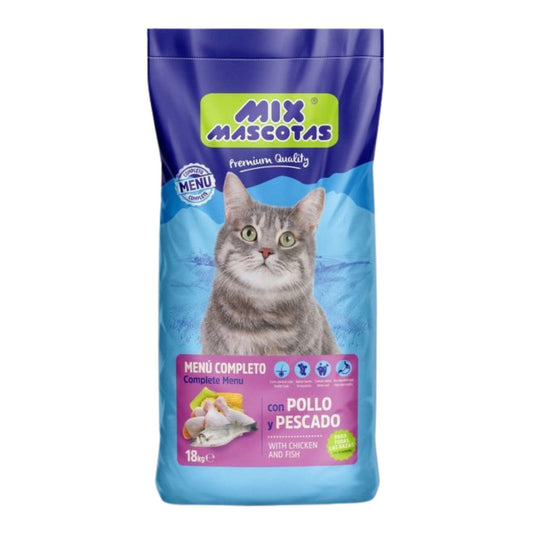 Mix Mascotas - מיקס מסקוטס מזון יבש לחתולים בטעם עוף ודג 18 ק”ג