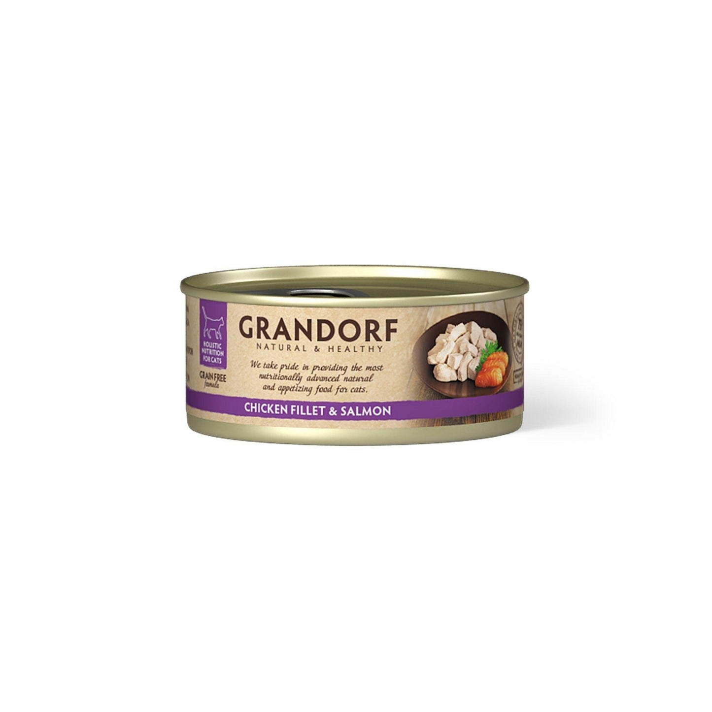 GRANDORF Chicken Breast and Salmon Treat for Adult Cats