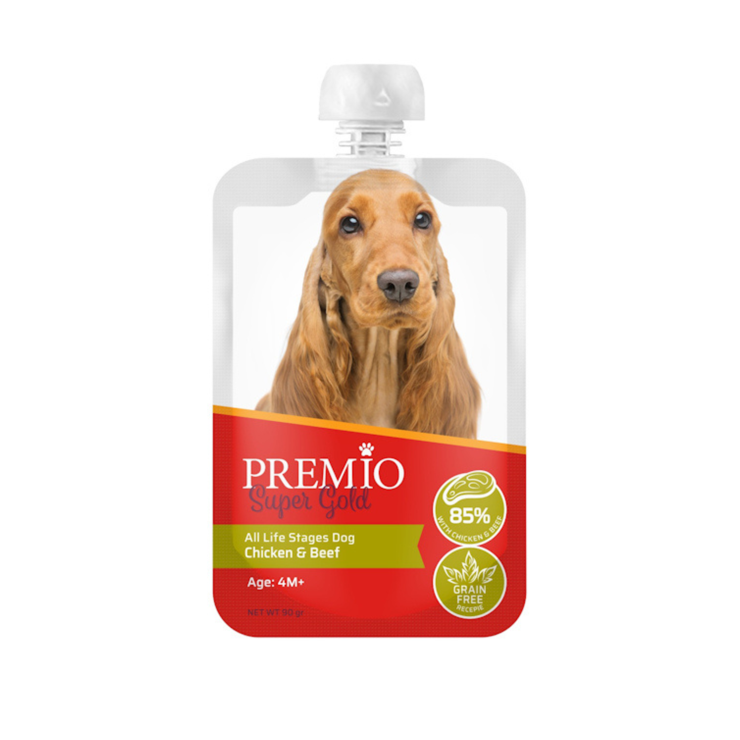 Premio פרמיו מחית עוף ובקר לכלבים 90 גרם
