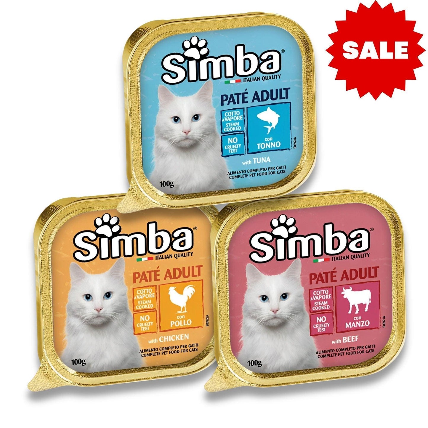 SIMBA מעדני סימבה לחתול 100 גרם מבצע 3 ב- ₪10