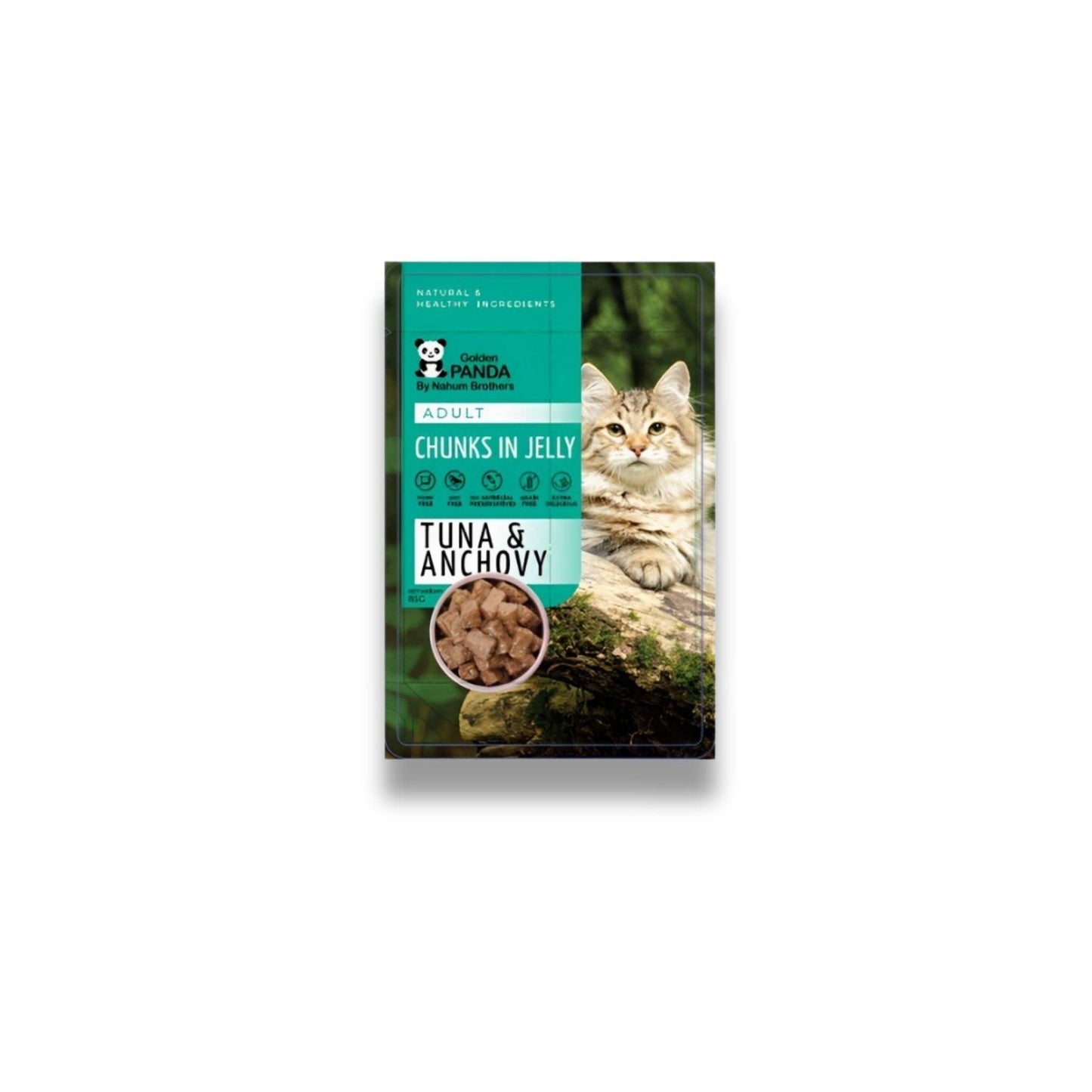 GOLDEN PANDA גולדן פנדה פאוץ' ברוטב ג'לי לחתולים 85 גרם מבצע 3 ב ₪10