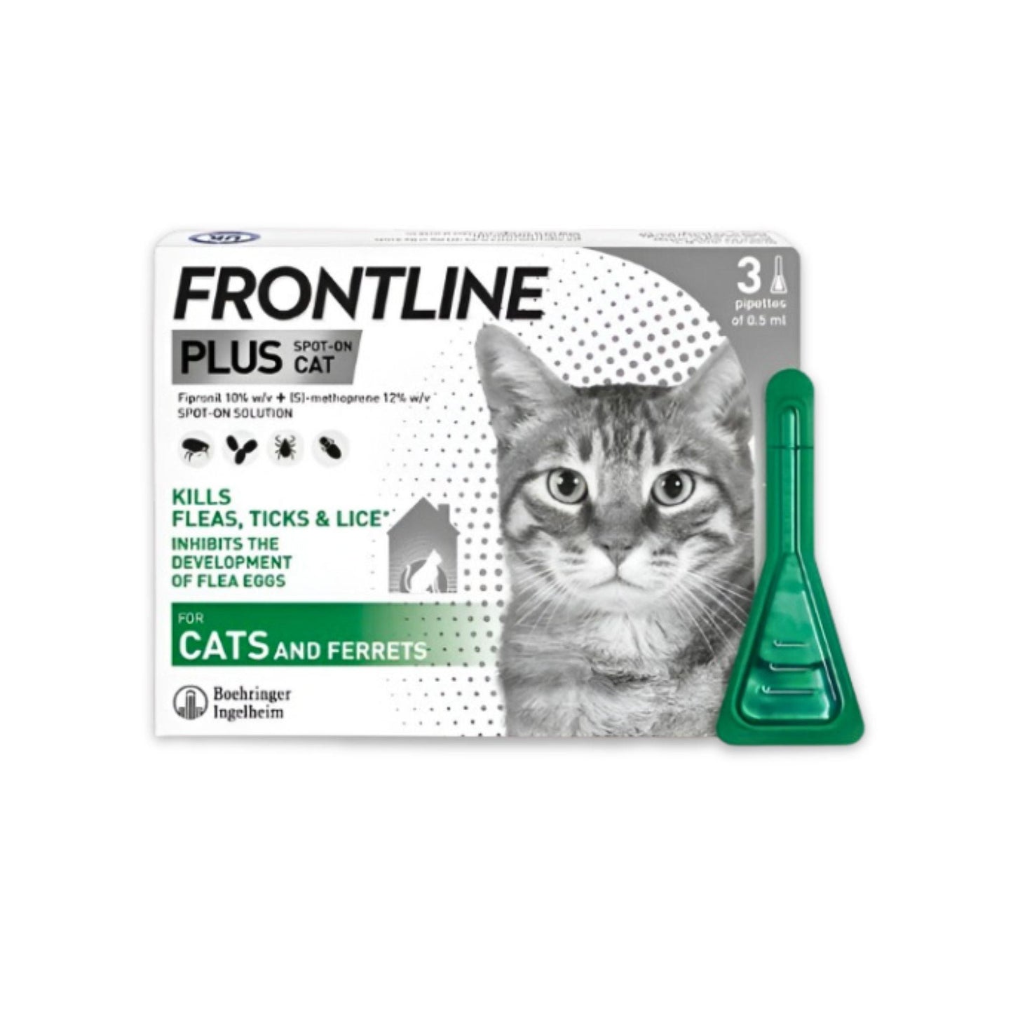 Frontline - טיפות למניעת פרעושים וקרציות בחתולים פרונטליין