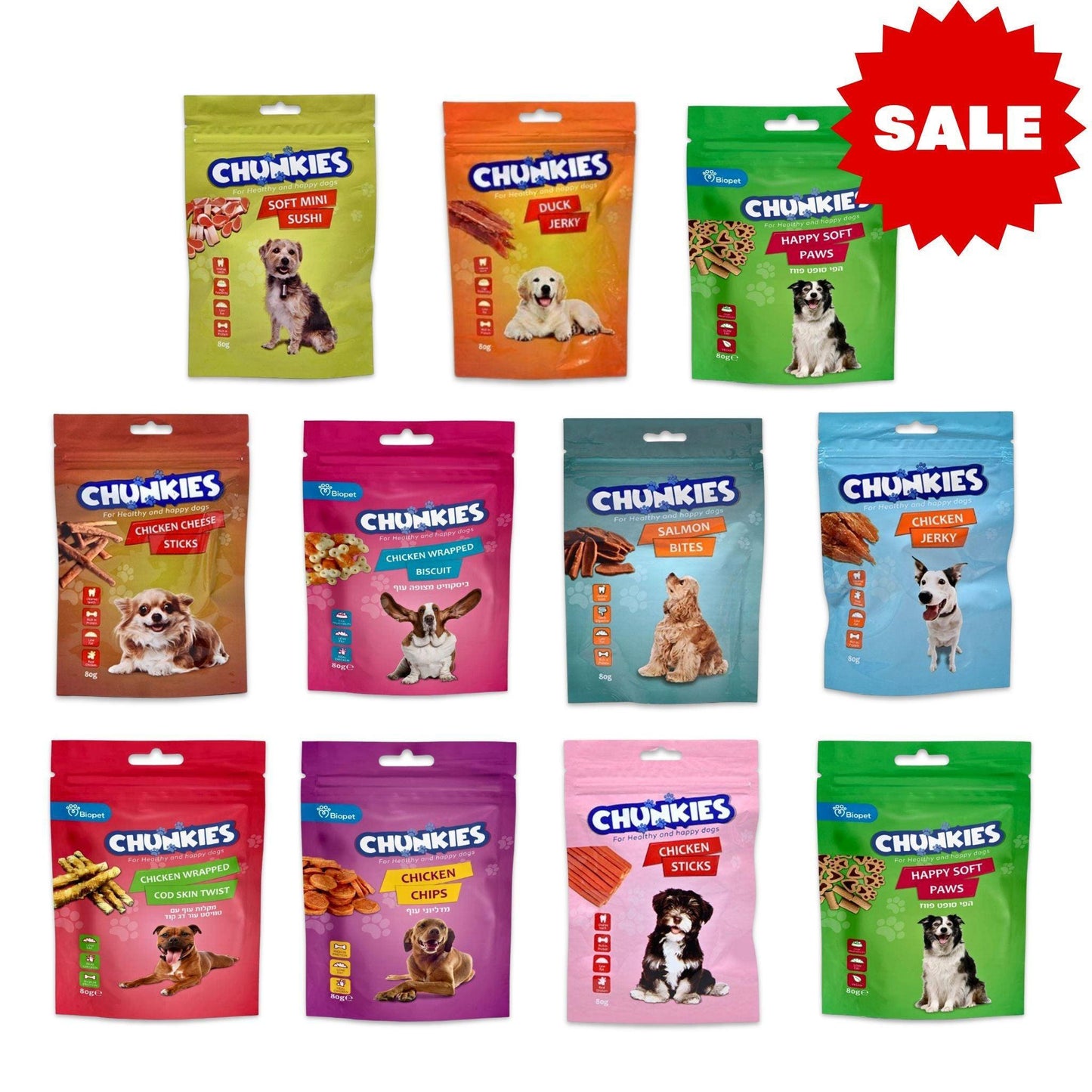 Chunkies - צ'אנקיז חטיף פילה ברווז לכלבים 500 дней