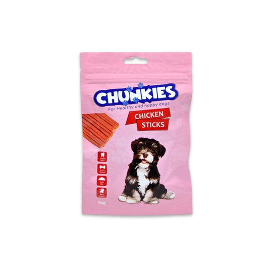 Chunkies - צ'אנקיז חטיף מקלות עוף לכלב 80 גרם