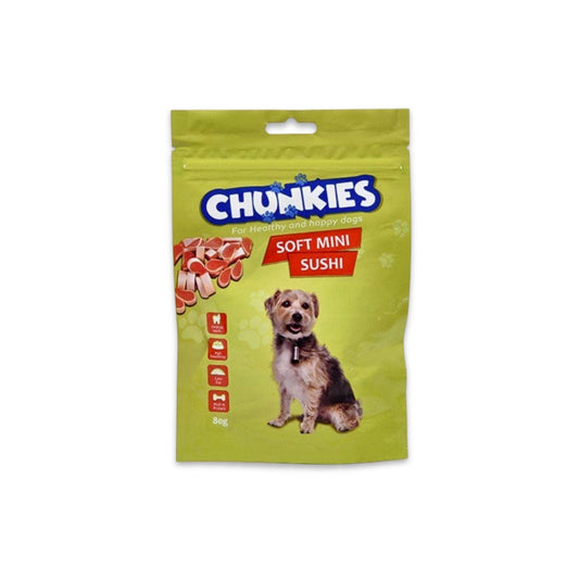 Chunkies - צ'אנקיז חטיף מיני סושי רך לכלב 80 גרם