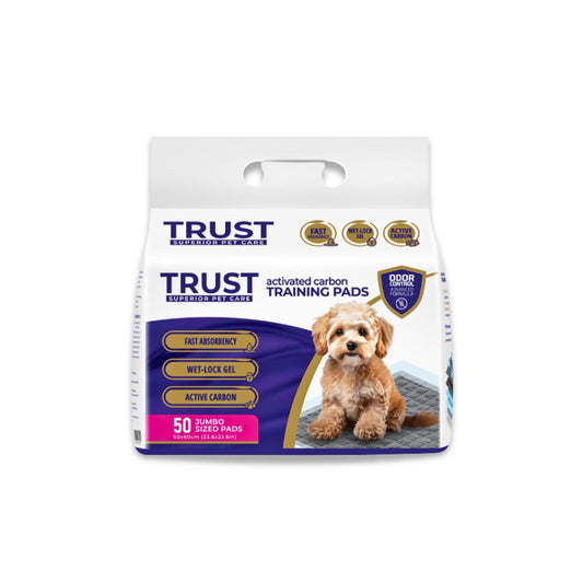 TRUST - פדים לאימון גורים עם פחם קרבון פעיל 50 יחידות