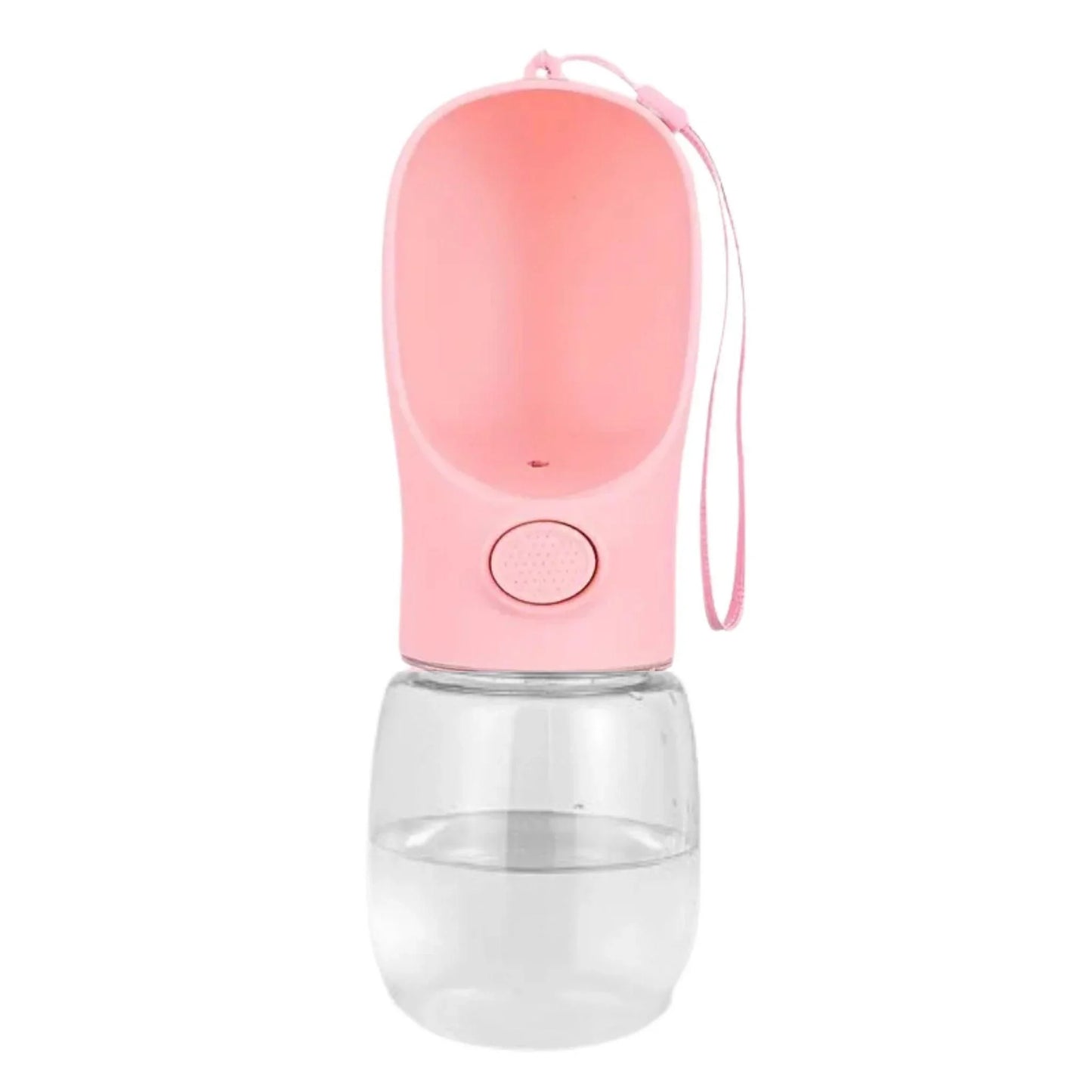 בקבוק מים נייד לכלבים וחתולים לנסיעות וטיולים צבע ורוד 350 מ”ל