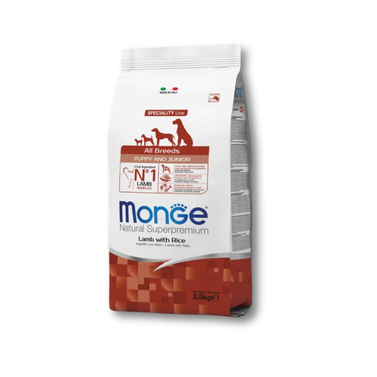 MONGE - Puppy and Junior Lamb 2.5 kg