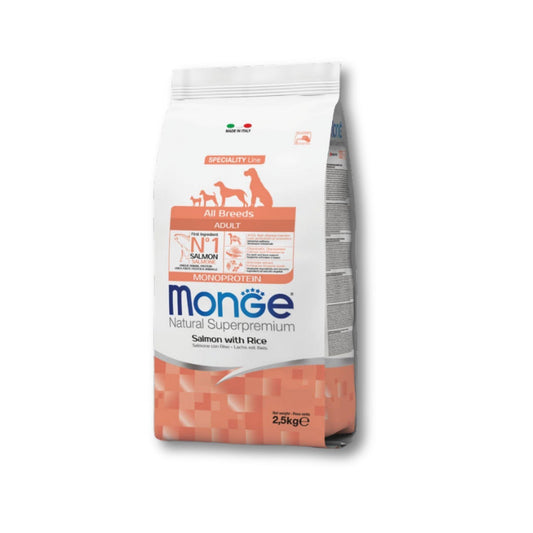 MONGE - Adult Salmon Лосось для взрослой собаки 2,5 кг
