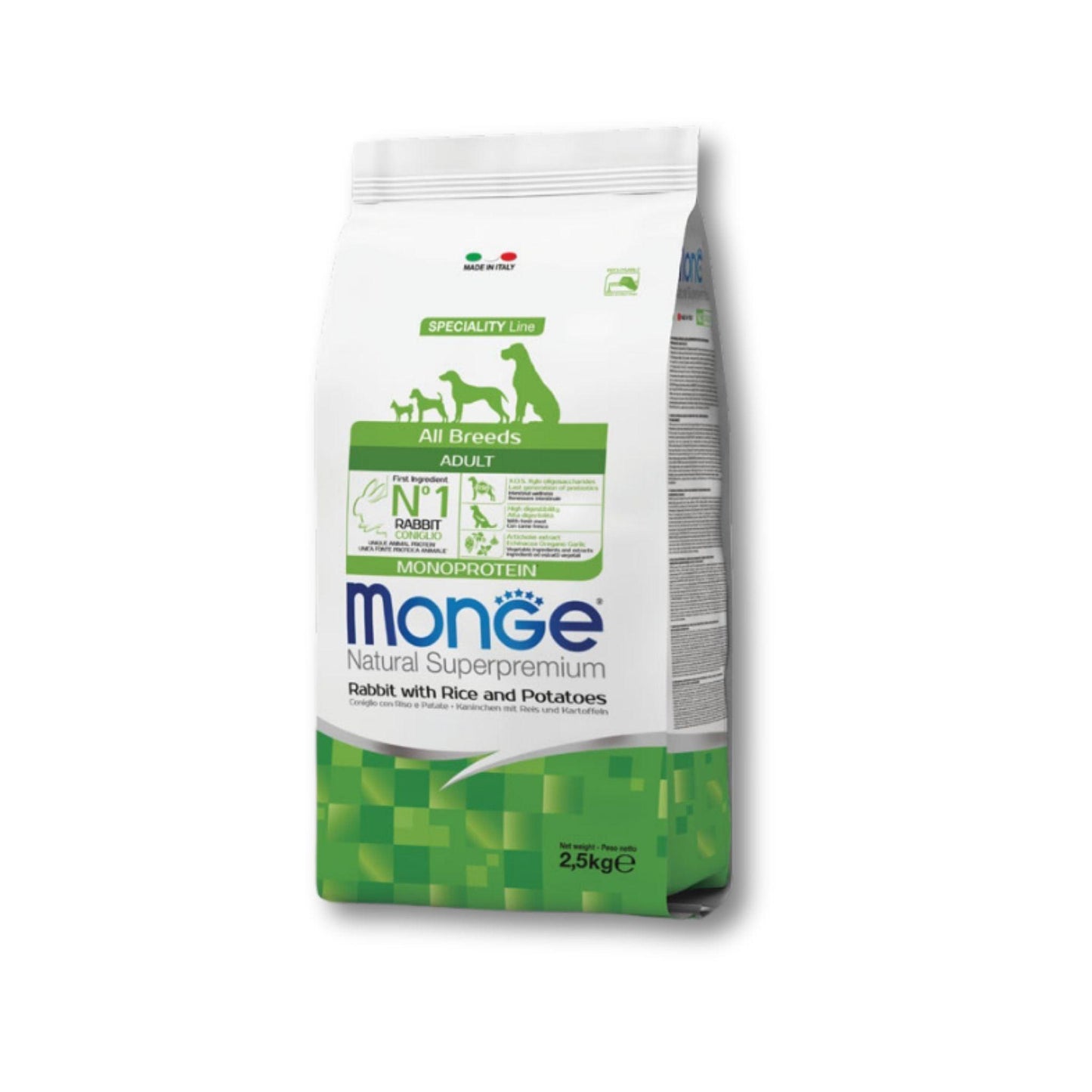 MONGE - Adult Rabbit Monge Rabbit for adult dogs 2.5 kg