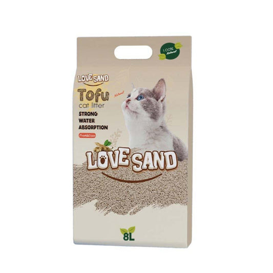 LOVE SAND Tofu חול טופו מתגבש לחתולים טבעי ללא ריח 8 ליטר