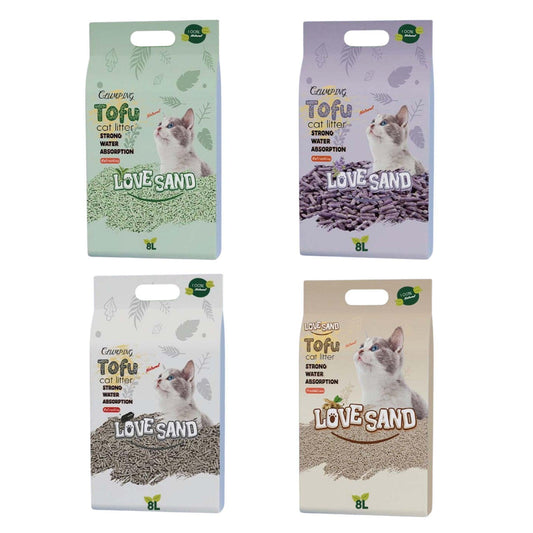 LOVE SAND Tofu מבצע חול טופו מתגבש לחתולים 3 יחידות רק ב-₪159 8 ליטר
