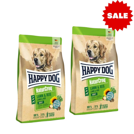 Happy Dog - NaturCroq Lamb הפי דוג לכלבים נייצ'ר קרוק טלה 2 שקי 15 ק"ג