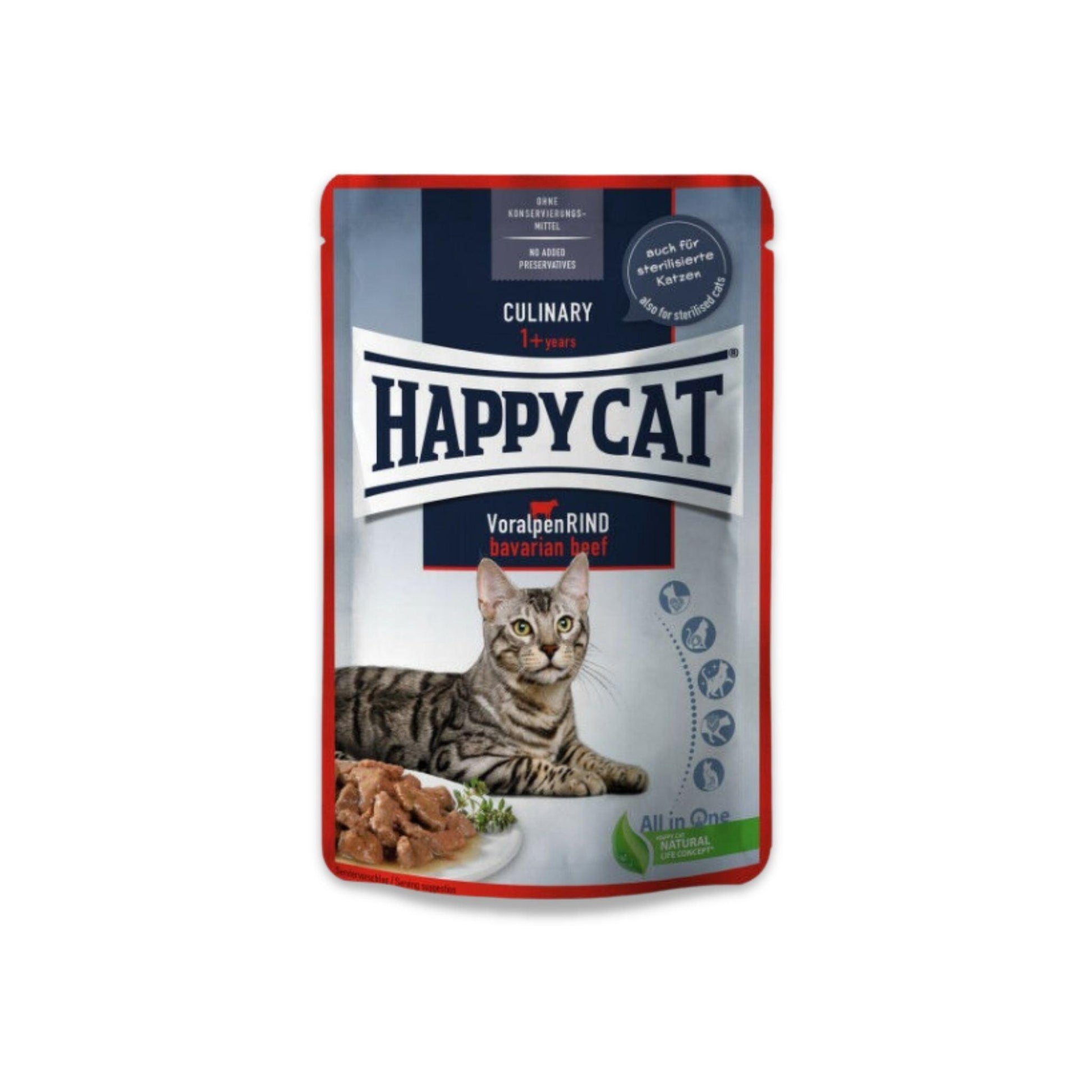 Happy Cat - הפי קט פאוצ' קולינרי בקר לחתול 85 גרם
